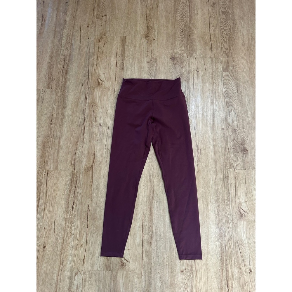 Varley Women's L High Rise Leggings Burgundy Plum 75% Polyester 25% Elastane